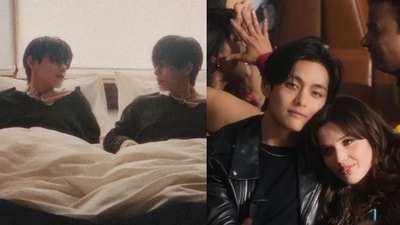 BTS' V showcases the duality of love in 'FRI(END)S' music video, where he navigates between loneliness and companionship in two parallel worlds (MV stills) BTS' V showcases the duality of love in 'FRI(END)S' music video, where he navigates between loneliness and companionship in two parallel worlds (MV stills)