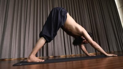 1. Downward-Facing Dog (Adho Mukha Svanasana): Start on your hands and knees, then lift your hips upward to form an inverted V-shape. Press your hands firmly into the mat and extend your arms, stretching through the shoulders and arms. Hold the pose for several breaths, engaging the muscles in your arms and shoulders to support the posture. (Grand Master Akshar) 1. Downward-Facing Dog (Adho Mukha Svanasana): Start on your hands and knees, then lift your hips upward to form an inverted V-shape. Press your hands firmly into the mat and extend your arms, stretching through the shoulders and arms. Hold the pose for several breaths, engaging the muscles in your arms and shoulders to support the posture. (Grand Master Akshar)