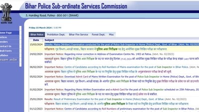 BPSSC releases Bihar Police SI Main Written Exam Result BPSSC releases Bihar Police SI Main Written Exam Result