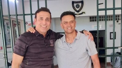 VVS Laxman (L) poses with Rahul Dravid at the NCA (X/VVS Laxman) VVS Laxman (L) poses with Rahul Dravid at the NCA (X/VVS Laxman)