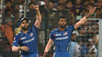 Rohit Sharma (L) and Hardik Pandya (HT Photo) Rohit Sharma (L) and Hardik Pandya (HT Photo)