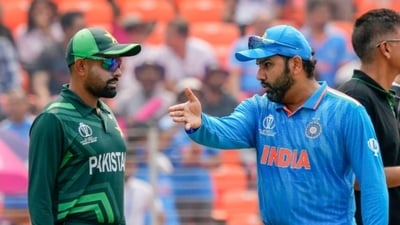 Pakistan captain Babar Azam and India captain Rohit Sharma Pakistan captain Babar Azam and India captain Rohit Sharma