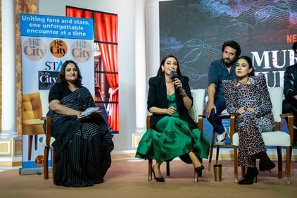 The cast of Murder Mubarak at HT City Stars In The City. The cast of Murder Mubarak at HT City Stars In The City.