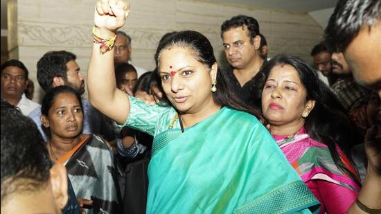 K Kavitha has been arrested under the Prevention of Money Laundering Act (PMLA), ED said (HT Photo)