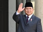 Prabowo Subianto gestures. Prabowo Subianto gestures.