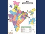 Indian map showing 7-phase general election(ECI)