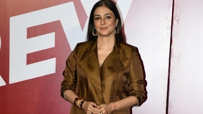 Tabu is all smiles at the trailer launch of Crew. The film has been billed as a comedy of errors and mishaps set in the struggling airline industry. The Crew is produced by Rhea Kapoor and Ekta Kapoor. Tabu is all smiles at the trailer launch of Crew. The film has been billed as a comedy of errors and mishaps set in the struggling airline industry. The Crew is produced by Rhea Kapoor and Ekta Kapoor. 