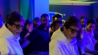 Amitabh Bachchan at the Dadoji Kondadev Stadium in Thane.