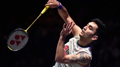 India's Lakshya Sen in action. (AP) India's Lakshya Sen in action. (AP)