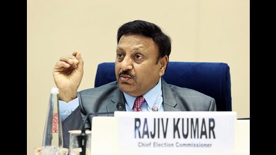 Chief Election Commissioner Rajiv Kumar (CEC) addresses the briefing for Observers to be deployed in the States/UTs organised by Election Commision of India (ECI) ahead of the Lok Sabha elections, on Monday. (ANI pic service) Chief Election Commissioner Rajiv Kumar (CEC) addresses the briefing for Observers to be deployed in the States/UTs organised by Election Commision of India (ECI) ahead of the Lok Sabha elections, on Monday. (ANI pic service)
