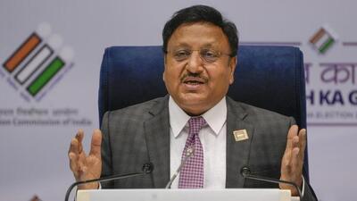 Chief election commissioner Rajiv Kumar announcing the schedule of the Lok Sabha polls. (PTI photo) Chief election commissioner Rajiv Kumar announcing the schedule of the Lok Sabha polls. (PTI photo)