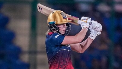 Ellyse Perry scored 66 runs in the WPL eliminator against Mumbai Indians. Ellyse Perry scored 66 runs in the WPL eliminator against Mumbai Indians.