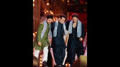 From item numbers, courtesy the three Khans to Deepika-Ranveer to Alia-Ranbir, the Ambani pre-wedding event had all the trappings of a multi-starrer Bollywood film. (ANI) From item numbers, courtesy the three Khans to Deepika-Ranveer to Alia-Ranbir, the Ambani pre-wedding event had all the trappings of a multi-starrer Bollywood film. (ANI)