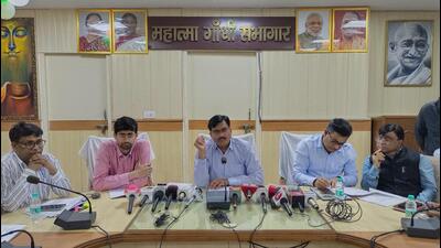 Ghaziabad district magistrate Indra Vikram Singh held a press conference on Saturday as the Election Commission of India announced dates for the Lok Sabha polls. (Sakib Ali/HT Photo) Ghaziabad district magistrate Indra Vikram Singh held a press conference on Saturday as the Election Commission of India announced dates for the Lok Sabha polls. (Sakib Ali/HT Photo)