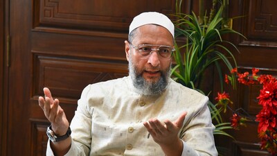 AIMIM chief and MP Asaduddin Owaisi in Hyderabad. (PTI)