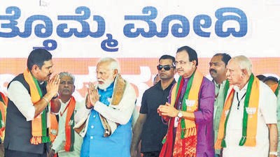 Prime Minister Narendra Modi during a public meeting in Kalaburagi on Saturday (ANI) Prime Minister Narendra Modi during a public meeting in Kalaburagi on Saturday (ANI)