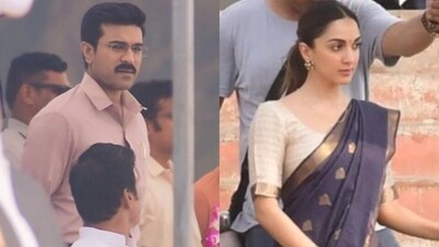 Ram Charan and Kiara Advani are shooting for Game Changer in Vizag Ram Charan and Kiara Advani are shooting for Game Changer in Vizag