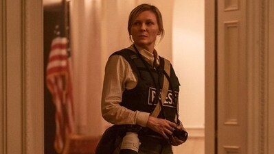 Kirsten Dunst in a still from Civil War.