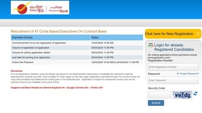 IPPB announces Executive post recruitment with 47 vacancies. IPPB announces Executive post recruitment with 47 vacancies.