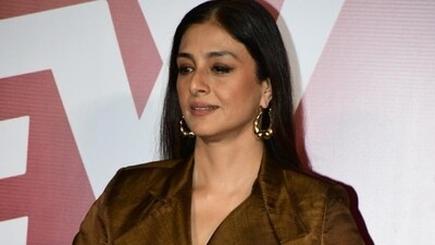 Tabu turned heads in a shimmery brown outfit for the trailer launch of Crew. She will share screen space with Kareena Kapoor and Kriti Sanon for the first time in Crew. Tabu turned heads in a shimmery brown outfit for the trailer launch of Crew. She will share screen space with Kareena Kapoor and Kriti Sanon for the first time in Crew. 