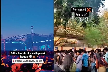 Students took to social media, calling the incident a prank, after the singer's act was cut short. (Screengrabs: Instagram) Students took to social media, calling the incident a prank, after the singer's act was cut short. (Screengrabs: Instagram)
