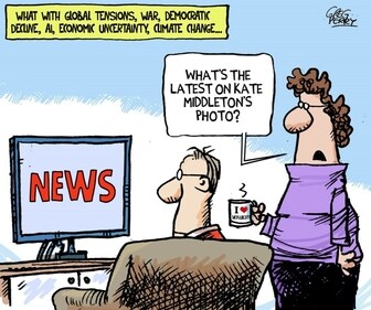 March 13, 2024. Greg Perry's cartoon on the Kate Middleton situation. (NewWestminster Record) March 13, 2024. Greg Perry's cartoon on the Kate Middleton situation. (NewWestminster Record)