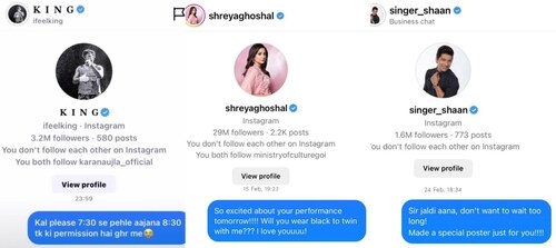 Students have been sending direct messages on Insta to celebrities, before the artistes take to stage at college fests. Students have been sending direct messages on Insta to celebrities, before the artistes take to stage at college fests.