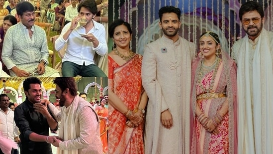 Chiranjeevi, Mahesh Babu, Karthi, at Venkatesh's daughter Havyavahini's wedding