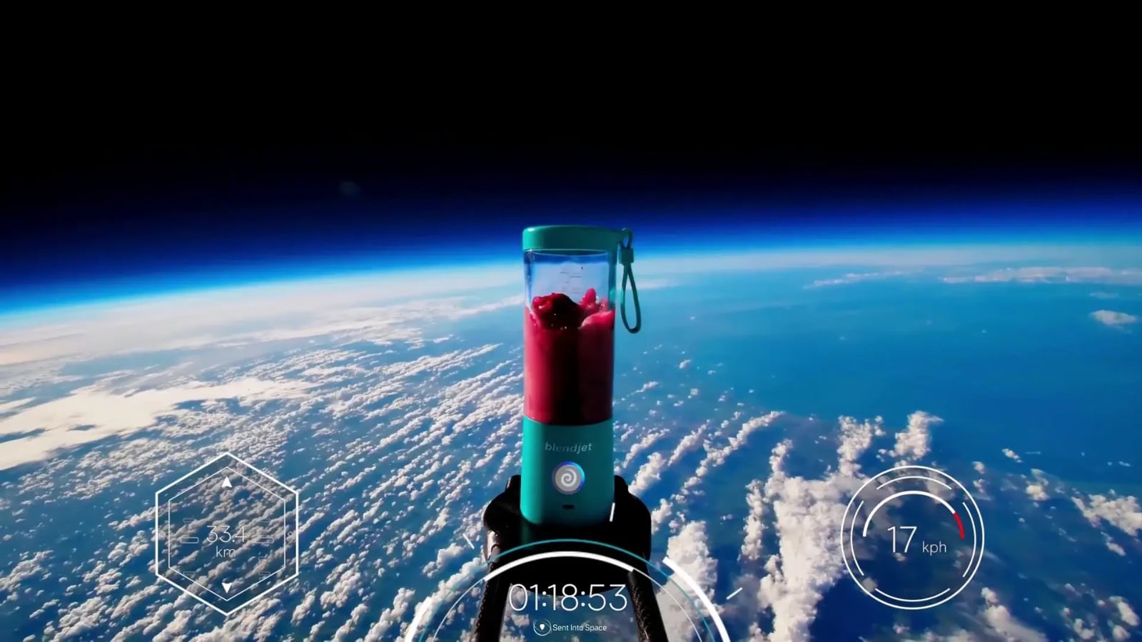 The marketing agency Sent Into Space has dispatched a smoothie-maker , branded ketchup, and a single chicken nugget, among other things, into the upper stratosphere, as part of promotional campaigns. The marketing agency Sent Into Space has dispatched a smoothie-maker , branded ketchup, and a single chicken nugget, among other things, into the upper stratosphere, as part of promotional campaigns.