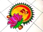 Here are a few rangoli ideas that can help you to transform your home for the festivities. (pinterest)