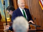 Joe Biden delivered his first speech as president at the annual white tie gala. Joe Biden delivered his first speech as president at the annual white tie gala.