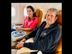 Ghazal Alagh posted this picture with Kapil Dev. 