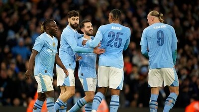 Bernardo Silva fires Man City into FA Cup semi-finals. Bernardo Silva fires Man City into FA Cup semi-finals.