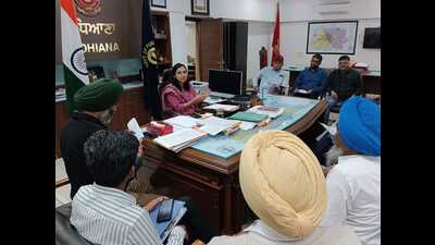 District election officer-cum-deputy commissioner Sakshi Sawhney during a meeting in Ludhiana on Sunday. (HT Photo) District election officer-cum-deputy commissioner Sakshi Sawhney during a meeting in Ludhiana on Sunday. (HT Photo)