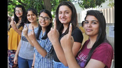 Official data shows that there are 2.87 lakh voters (45%) between the age of 20-39 in Chandigarh, down from 3.17 lakh in the previous elections in 2019, when the total voters were 6.19 lakh. (HT File Photo) Official data shows that there are 2.87 lakh voters (45%) between the age of 20-39 in Chandigarh, down from 3.17 lakh in the previous elections in 2019, when the total voters were 6.19 lakh. (HT File Photo)