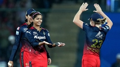 Shreyanka Patil took four wickets for RCB, Sophie Molineux bagged three dismissals. (PTI) Shreyanka Patil took four wickets for RCB, Sophie Molineux bagged three dismissals. (PTI)