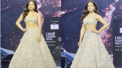 Sara Ali Khan walked the ramp at an event in Mumbai. Sara Ali Khan walked the ramp at an event in Mumbai.