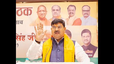 UP BJP general secretary (organisation) Dharampal Singh addressing booth level cadres in Unnao on Sunday (Sourced) UP BJP general secretary (organisation) Dharampal Singh addressing booth level cadres in Unnao on Sunday (Sourced)
