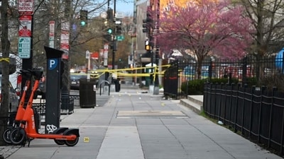 The shooting tool place around 3 am on Sunday morning near the intersection of 7th and P Street Northwest. (AP ) The shooting tool place around 3 am on Sunday morning near the intersection of 7th and P Street Northwest. (AP )