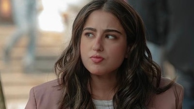 Sara Ali Khan in a still from Murder Mubarak. Sara Ali Khan in a still from Murder Mubarak.