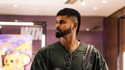 Shreyas Iyer pictured after arriving in Kolkata for the IPL 2024 (KKR)