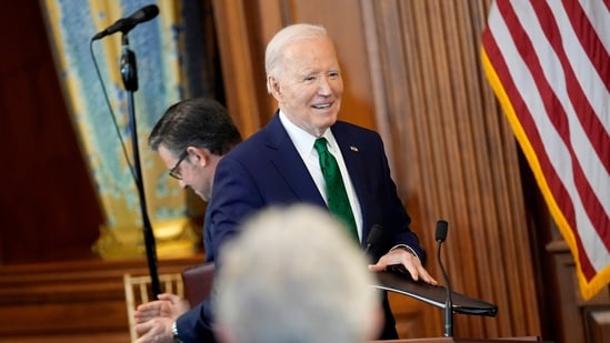Joe Biden delivered his first speech as president at the annual white tie gala. (AP/Representative)