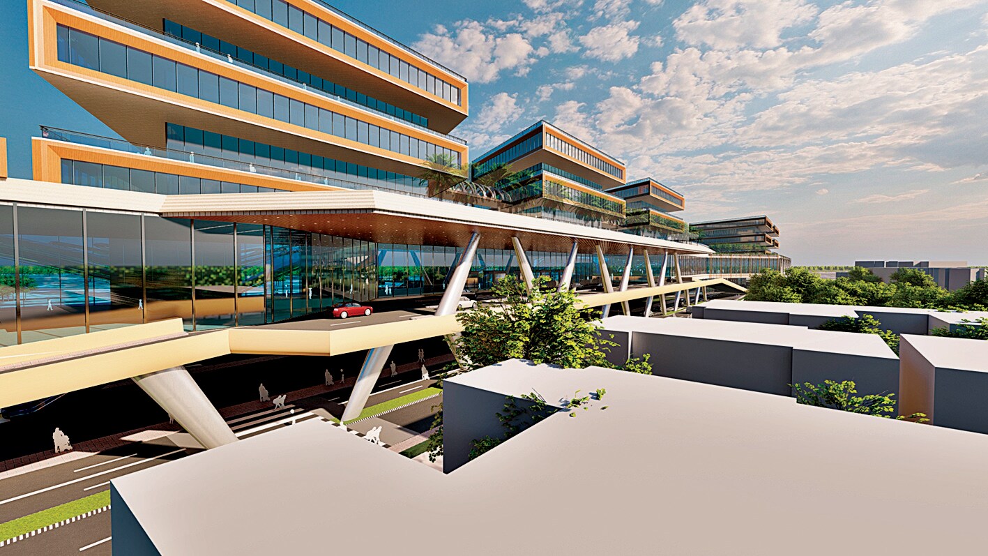 An artist’s impression for Andheri station in Mumbai includes east and west side buildings, with an expansive concourse linking both. (HT Photo) An artist’s impression for Andheri station in Mumbai includes east and west side buildings, with an expansive concourse linking both. (HT Photo)
