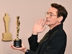 Robert Downey Jr poses with the Oscar for Best Actor in a Supporting Role for Oppenheimer during the 96th Annual Academy Awards on March 10, 2024. (AFP) Robert Downey Jr poses with the Oscar for Best Actor in a Supporting Role for Oppenheimer during the 96th Annual Academy Awards on March 10, 2024. (AFP)