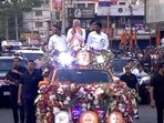 PM Modi holds roadshow in Coimbatore(X)