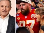 Disney CEO Bob Iger was seen ‘fawning over’ Taylor Swift and Travis Kelce while dining in LA (Photo by JC Olivera / GETTY IMAGES NORTH AMERICA / Getty Images via AFP, Mark J. Rebilas-USA TODAY Sports) Disney CEO Bob Iger was seen ‘fawning over’ Taylor Swift and Travis Kelce while dining in LA (Photo by JC Olivera / GETTY IMAGES NORTH AMERICA / Getty Images via AFP, Mark J. Rebilas-USA TODAY Sports)