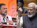 Congress leader Rahul Gandhi and Prime Minister Narendra Modi.(PTI, Sansad TV)