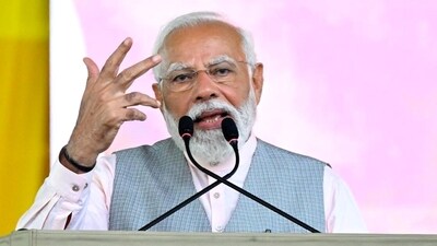 Prime Minister Narendra Modi addressing during a public meeting in Palnadu on Sunday. (BJP Andhra Pradesh - X) Prime Minister Narendra Modi addressing during a public meeting in Palnadu on Sunday. (BJP Andhra Pradesh - X)