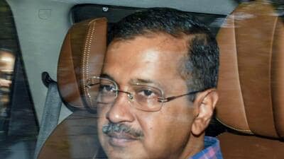 Delhi chief minister Arvind Kejriwal arrives at Rouse Avenue Court following summons issued to him by the court on the basis of two ED complaints in connection with the Delhi excise policy case on Saturday. (ANI) Delhi chief minister Arvind Kejriwal arrives at Rouse Avenue Court following summons issued to him by the court on the basis of two ED complaints in connection with the Delhi excise policy case on Saturday. (ANI)