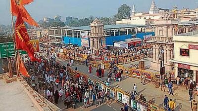 Devotees at the Ram Janmabhoomi temple complex in Ayodhya, which is part of the Faizabad Lok Sabha constituency. (FILE PHOTOS) Devotees at the Ram Janmabhoomi temple complex in Ayodhya, which is part of the Faizabad Lok Sabha constituency. (FILE PHOTOS)